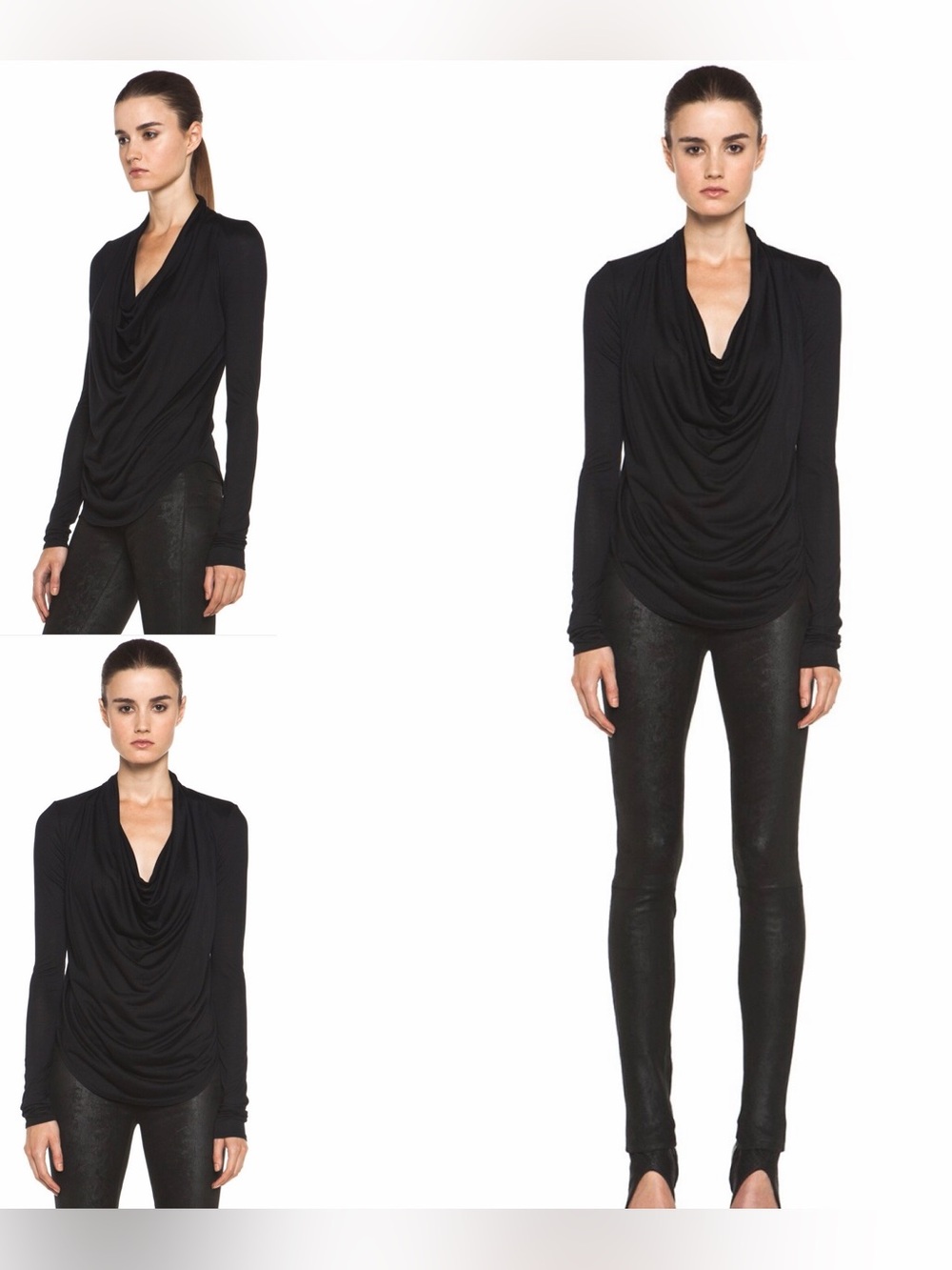Helmut Lang Kinetic Jersey Cowl Top
